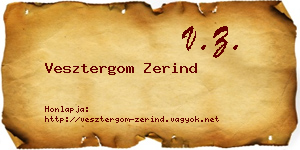 Vesztergom Zerind névjegykártya